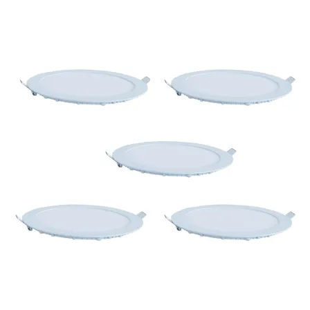 Pack 5 Foco Embutido Slim Led Redondo 24w Pack 5 Foco Embutido Slim Led Redondo 24w