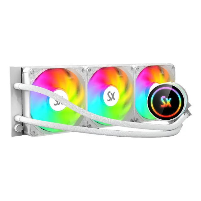 COOLER SOLARMAX WC-W360 ARGB BLANCO 360MM REFRIGERACION AGUA
