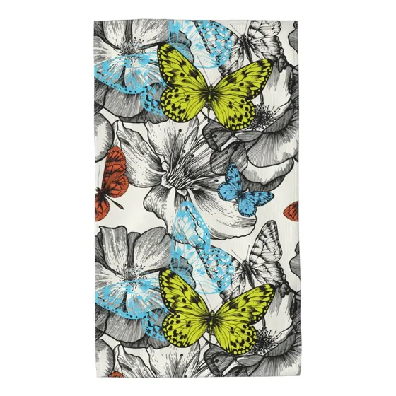 Varun Toalla Mano Larga Vintage Hermosa Mariposa Ultra Suave
