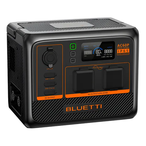 Bluetti Ac60p Gerador Elétrico Portátil Solar 600 W 504 Wh