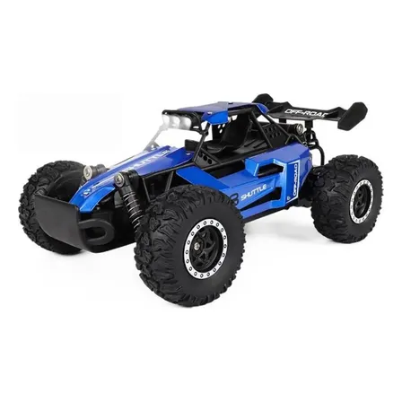 Carrinho Controle Remoto Pista 4x4 Buggy 20km/h Bk087 Cor Azul