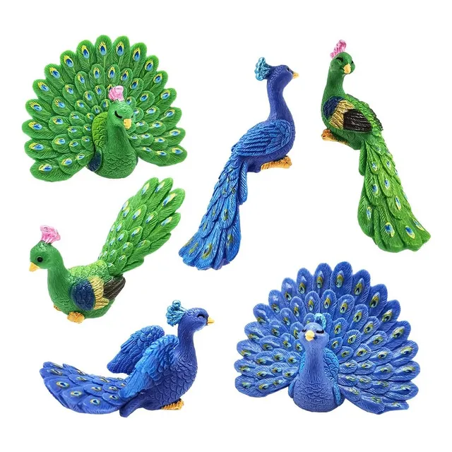 Figura De Pavo Real En Miniatura Para Decoración De Jardín