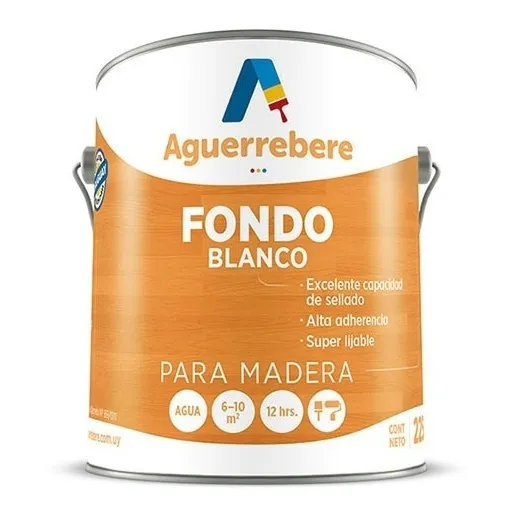 Pintura Fondo Blanco Para Maderas 1 L Aguerrebere