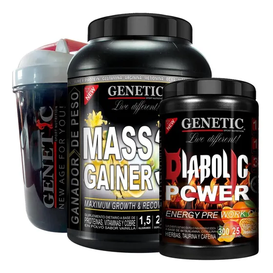 Masa Muscular Gainer Energía Prework Diabolic Shaker Genetic