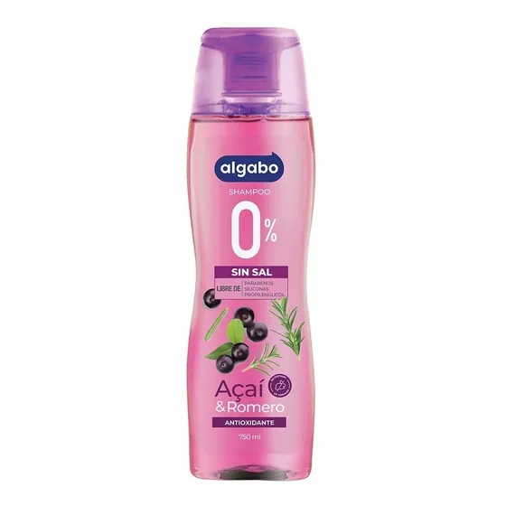 Shampoo Sin Sal Acaí Y Romero 750ml Algabo