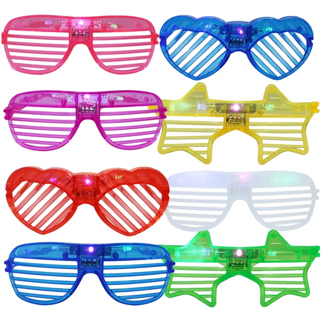 10 Lentes Luz Led Luminosos Rejilla Retro Fiesta Batucada