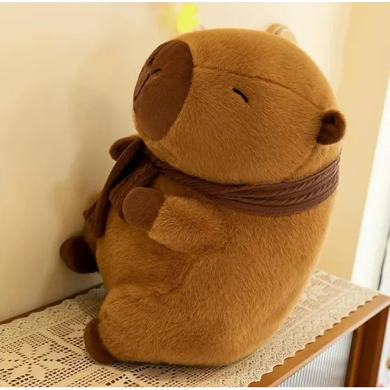 Peluche Capibara 40x25cm Con Manta De Abrigo Envio Gratis