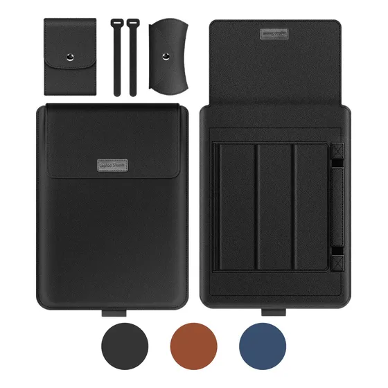 Case Capa Notebook Macbook Air Pro M1 E M2  Em Couro 3 Em 1