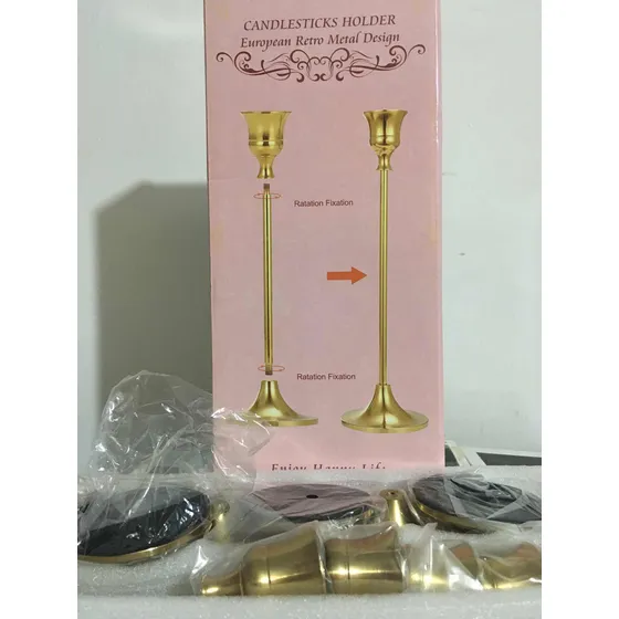 Candelabros Importados O Porta Vela Metálicos Caja De 6