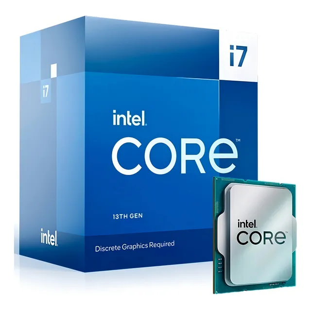 Procesador gamer Intel Core I7-13700F BX8071513700F de 16 núcleos y 5.1GHz de frecuencia con gráfica integrada