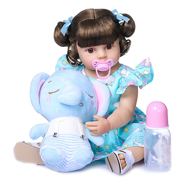 Brastoy Bebe Reborn Elefantinho Boneca Reborn Sofia 100% Silicone