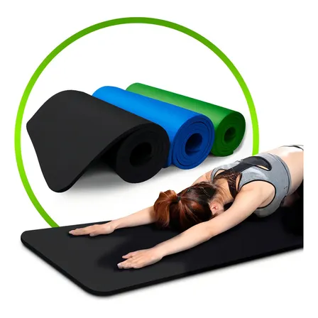 Colchonete Eva Academia Tapete Yoga Exercício Treino Fitness Cor Azul