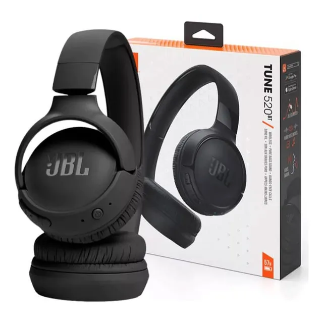 Auriculares Inalámbricos Bluetooth Jbl Tune 520bt 33mm Negro