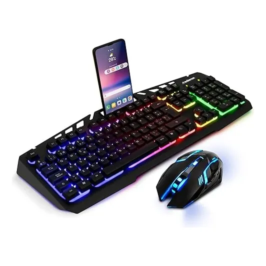 Kit De Teclado Y Mouse Gamer Redlemon Alámbrico, Usb, Luz Le