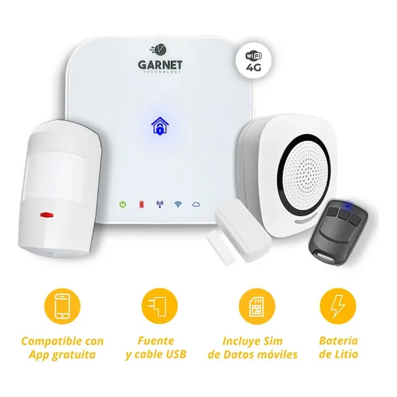 Kit Alarma Domiciliaria Inalambrica Pc-1000 App Wifi 4g