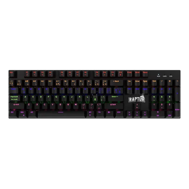 Teclado Mecánico Raptor Fireclaw M104 Switch Red Outemu Rgb