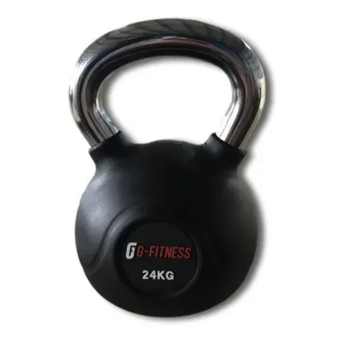 Pesa Rusa Engomada Cromada 8kg Por Unidad Gfitness Color Negro Y Cromado