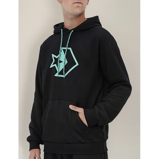 Buzo Rustico Converse Modelo Sticker Cons Negro Exclusivo