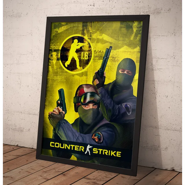 Cuadro Counter Strike 34x46 Marco Cn Vidrio Imprimetuposter