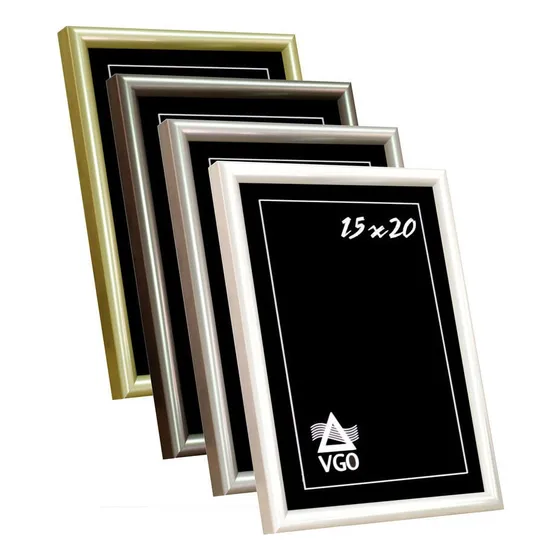 Portarretratos De Plastico Colores Metalizados 30x40cm Vgo Color Negro Metalizado