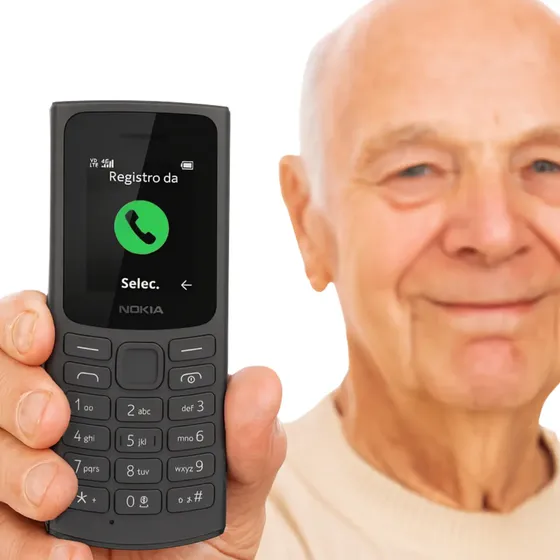 Nokia 105 4g Celular Bom P/ Idosos Prático Para Chamadas Preto