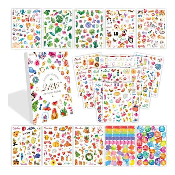 Suuuper Más De 2100 Pegatinas Para Agenda, Varios Diseños Li