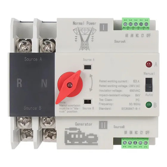 Interruptor Transferencia Automática Ats 63a 220v Generador