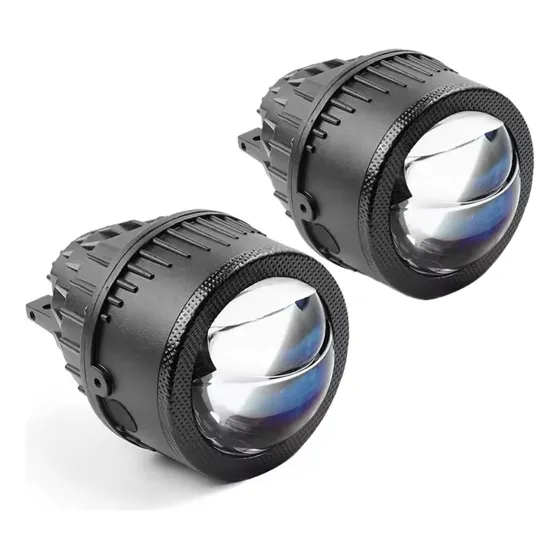 Faros Lupa Bi Led Neblineros Alta Y Baja Predators Con Bases