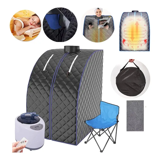 Baño Vapor Spa Sauna Portatil Con Silla Plegable 2.6l 1000w