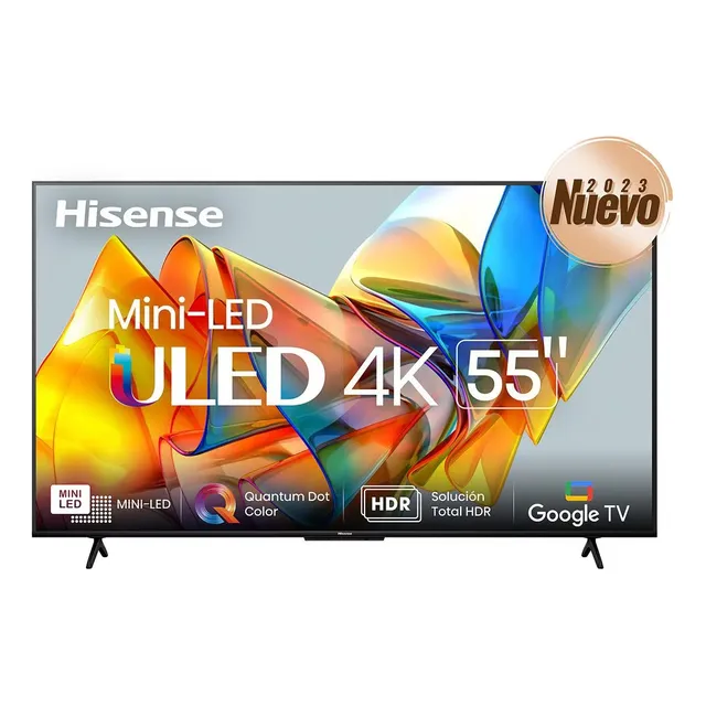Pantalla Hisense 55 PuLG U6h Uled 4k Smart Google Tv 55u6k