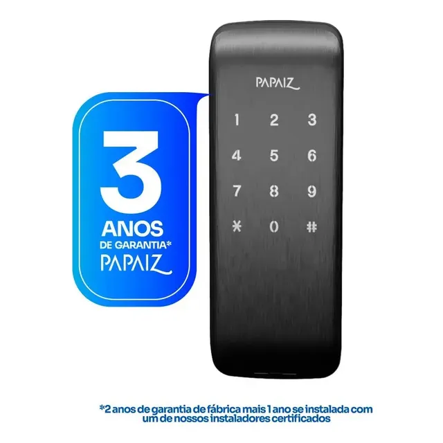 Fechadura Digital Eletrônica Resistente À Maresia Sl125 Papaiz