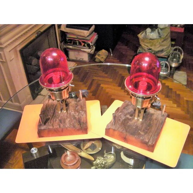 Antiguas Luces Navales/barco, Banda Babor Bronce Mk-80 X2