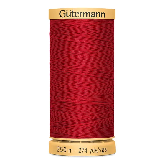 Gutermann Hilo Algodon Natural 273 Yarda Rojo