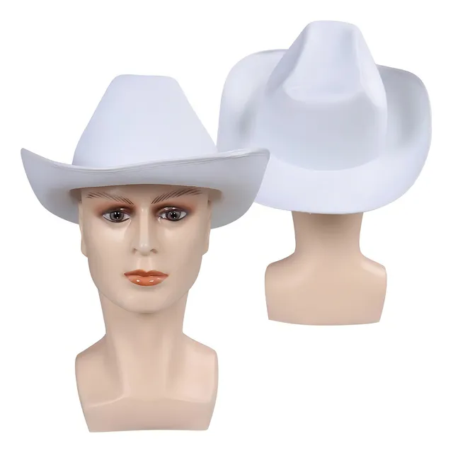Gorro de fiesta Cowboy Fantasy Cowboy Country Vaquejada, color blanco