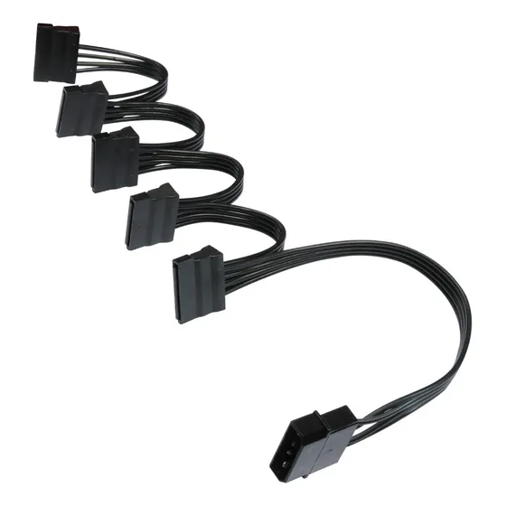 Cabo De Energia 4 Pin Molex Para 5 X 15 Pin Sata Splitter