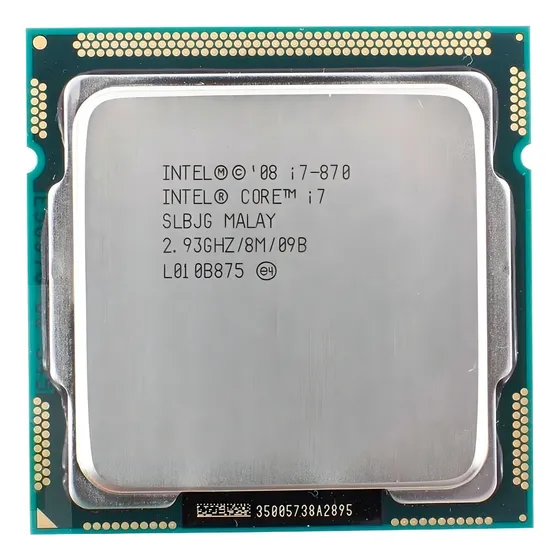 Processador gamer Intel Core i7-870 BV80605001905AI de 4 núcleos e 3.6GHz