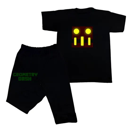 Pijama Geometry Dash Rojo Brilla