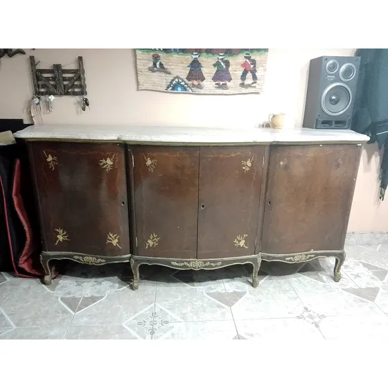 Aparador Antiguo//bahiut Estilo Frances Con Marmol
