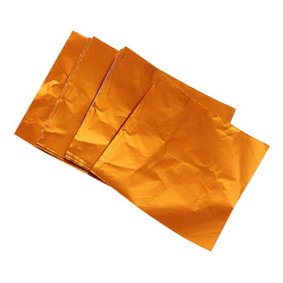 100 Pçs Pacote De Doces De Papel Alumínio Embrulho Laranja 100 Pçs Pacote De Doces De Papel Alumínio Embrulho Laranja