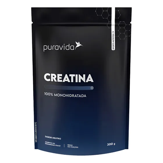 Creatina Monohidratada 300g - Pura Vida Sabor Neutro