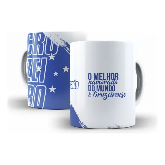 Caneca Meu Namorado É Cruzeirense Cruzeiro Presente Branco Cruzeiro