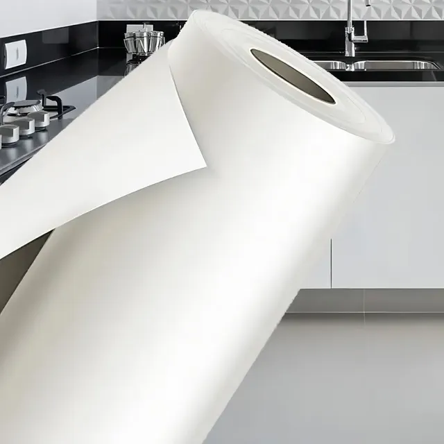 Papel Adesivo Rolo 10 Metros Envelopamento Móveis Madeira Cor Branco fosco