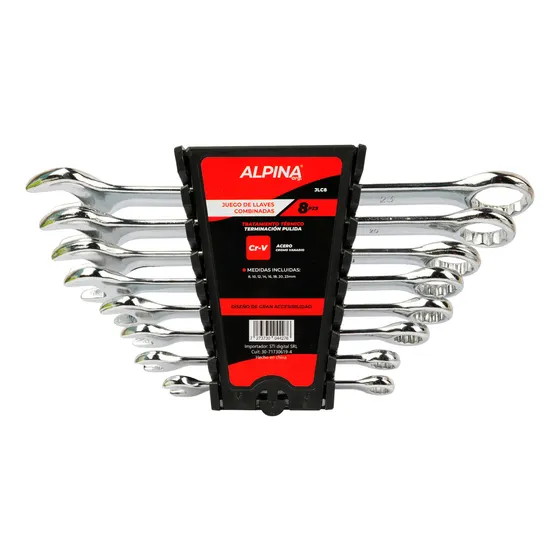 Juego Llaves Combinadas 8 A 23 Mm 8 Piezas Alpina