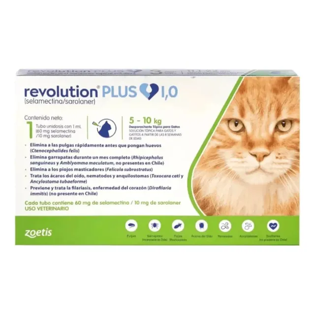Pipeta Revolution 5-10 Kg Para Gato (verde) Verde