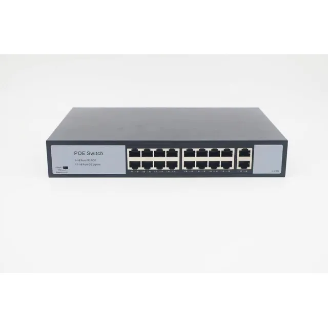 Switch Poe Pasivo 16 Puertos 48v + 2 Ethernet 10/100 Mbps