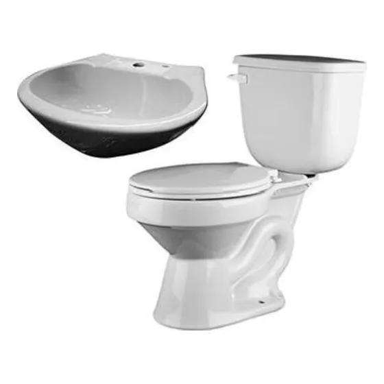 Sala De Baño Poceta Y Lava Mano Juego Blanca