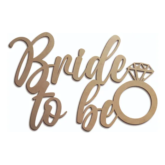 Letrero Bride To Be Novia Despedida De Soltera Mdf 60x90cm