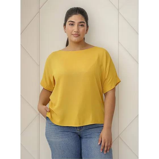 Blusa Mujer Crep Brilloso Cuello Bote Fiesta Felizfem