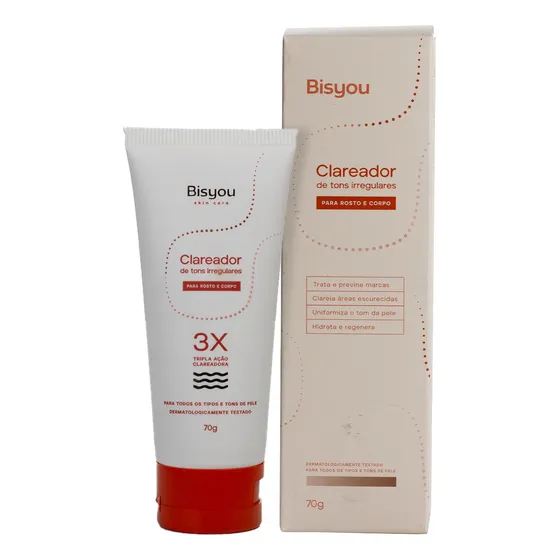Clareador De Tons Irregulares Para Rosto E Corpo Bisyou