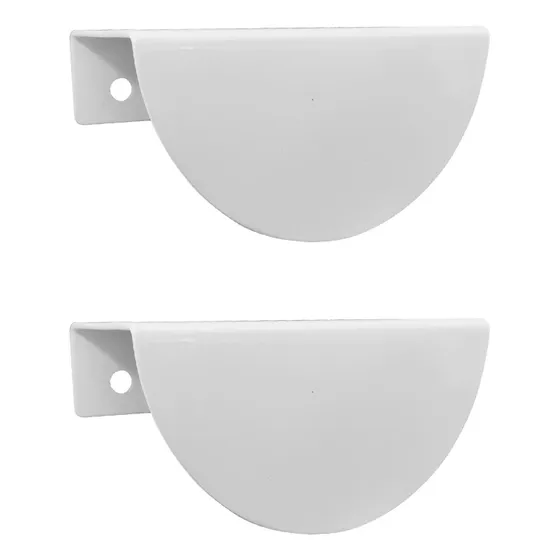 Tirador Mueble Medialuna Radem Acero Blanco Premium